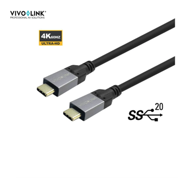Vivolink USB-C to USB-C Cable 5m USB3.2 Supports 20 Gbps data